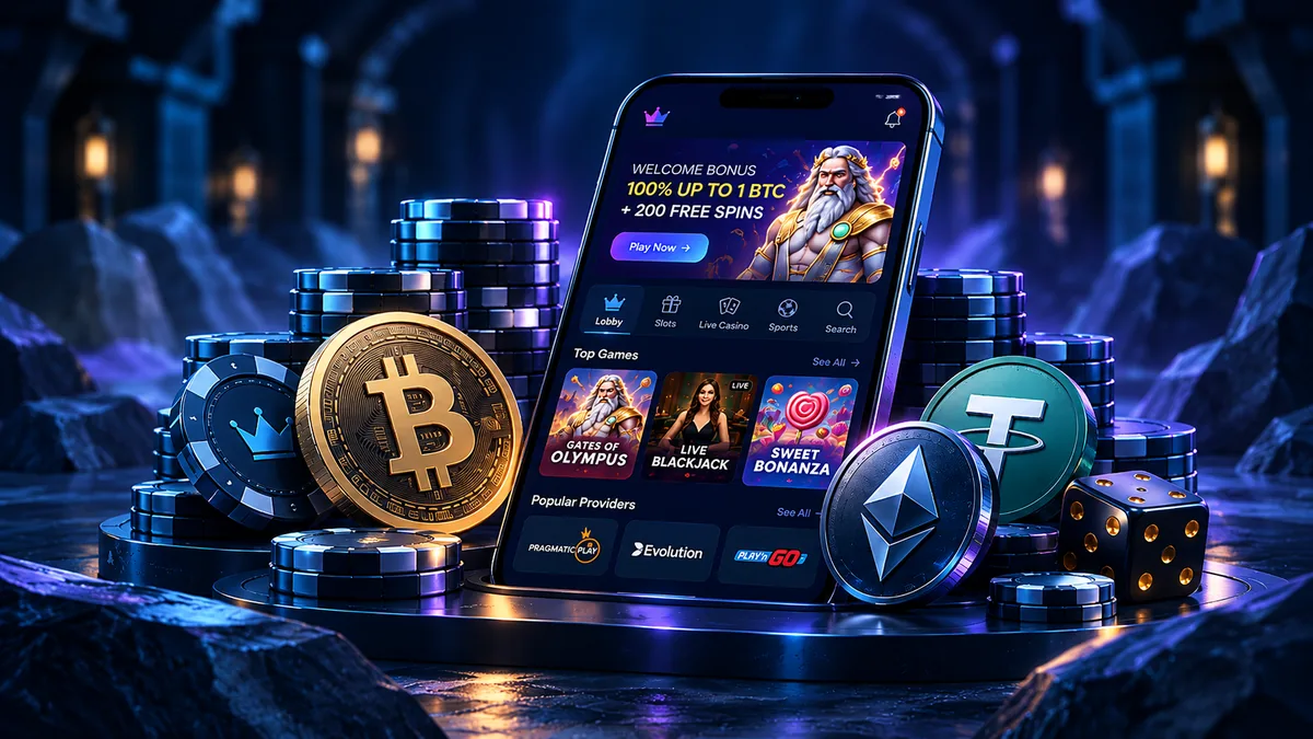Crypto casino interface illustration